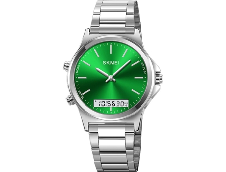 VEANXIN Relojes de pulsera digitales redondos multifuncionales-Plata Verde
