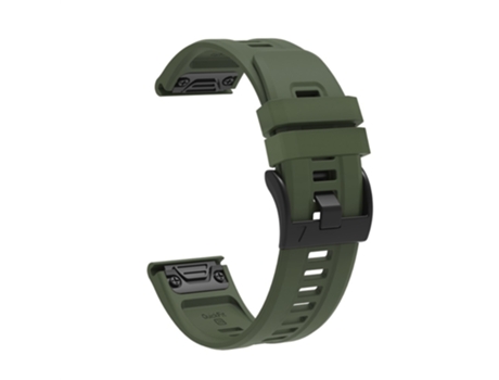 Correa de Silicona 26mm hebilla de liberación rápida para Garmin Fenix 7X - verde intenso