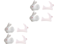 Decoraciones Para Ceremonias De Boda: reposa Conejo Porcelana: Reposaconejo Pascua, Figura En Miniatura,