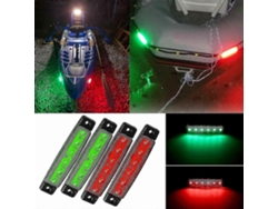 Omni-luces De Navegación Led Para Barcos Rojo Verde 12v Ip65 Impermeable 4pcs 9.6*2*1cm