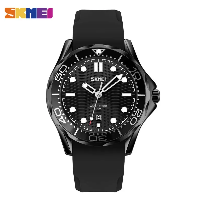 Reloj De Pulsera Con Esfera Texturizada 3d (negro), Elegante Reloj De Pulsera Para Hombre Con Fecha Y Hora.