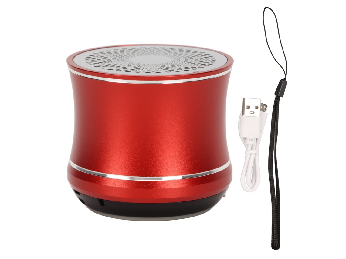 Caixa De Som Bluetooth Mini Ip67 À Prova D'água Auto-connect Portátil Com Radiador De Baixo Vermelha
