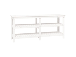 Maison Exclusive - Banco De Trabajo De Madera Maciza De Pino Blanco 181x50x80 Cm