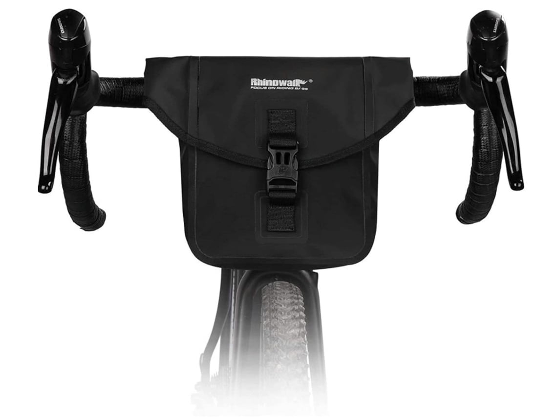 Bolsa impermeable para manillar de bicicleta, frontal para patinete eléctrico, cesta y bandolera, color negro. SAISIYIKY