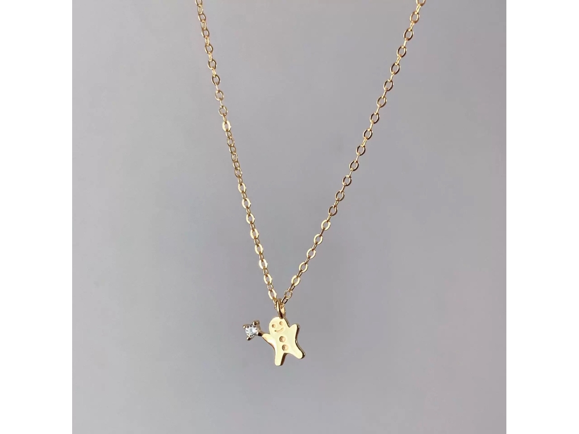 Collar De Cuello Con Diseño Adorable Y Feliz De Personaje De Galleta De Jengibre, Fabricado En Plata 925, Para Regalar A Amigos O Amigas.