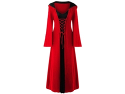 2026-vestido Gótico Renacentista Medieval Para Mujer Con Capucha Y Manga Larga Para Halloween