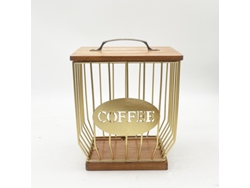 Suporte Para Cápsulas De Café Digitallab Cuadrado, Gran Capacidad (oro)