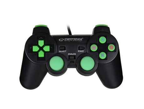 ESPERANZA Egg107G Mando Gaming Usb 2.0 Negro Verde Pc Playstation 3