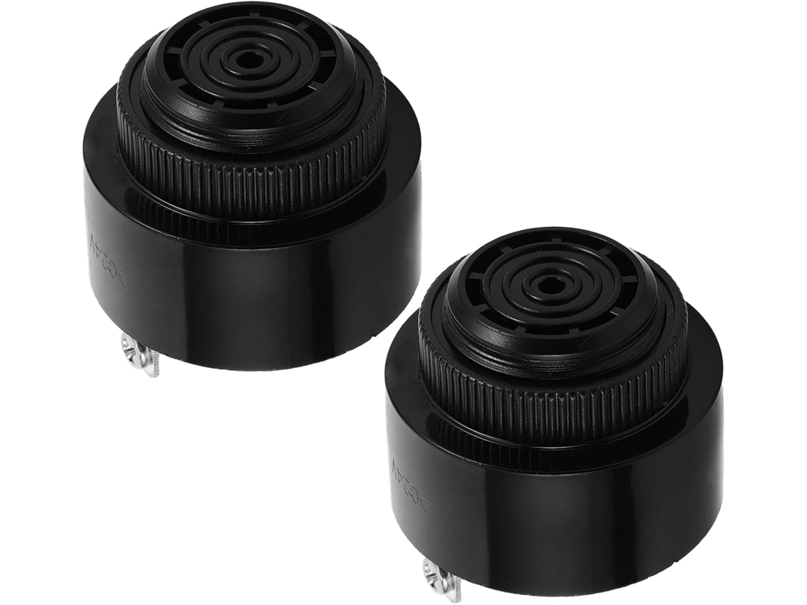 2 Sfm380 12v/24v Zumbador Electrónico De Alarma Sonora De Plástico De Funcionamiento Continuo