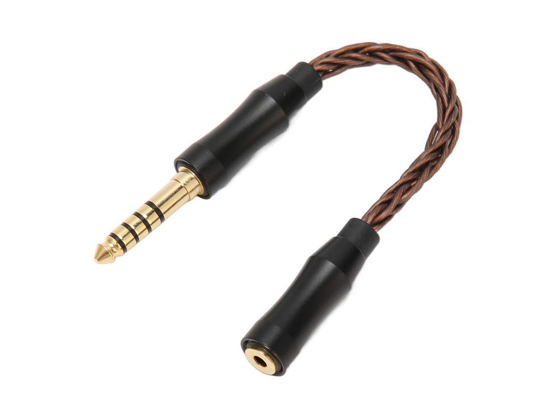 Cable Adaptador Para Auriculares De 2,5 Mm Hembra A 4,4 Mm Macho, Cobre Monocristalino, 14 Cm, Bronce.