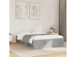 Estructura De Cama Madera De Ingeniería Gris Hormigón 140x200cm