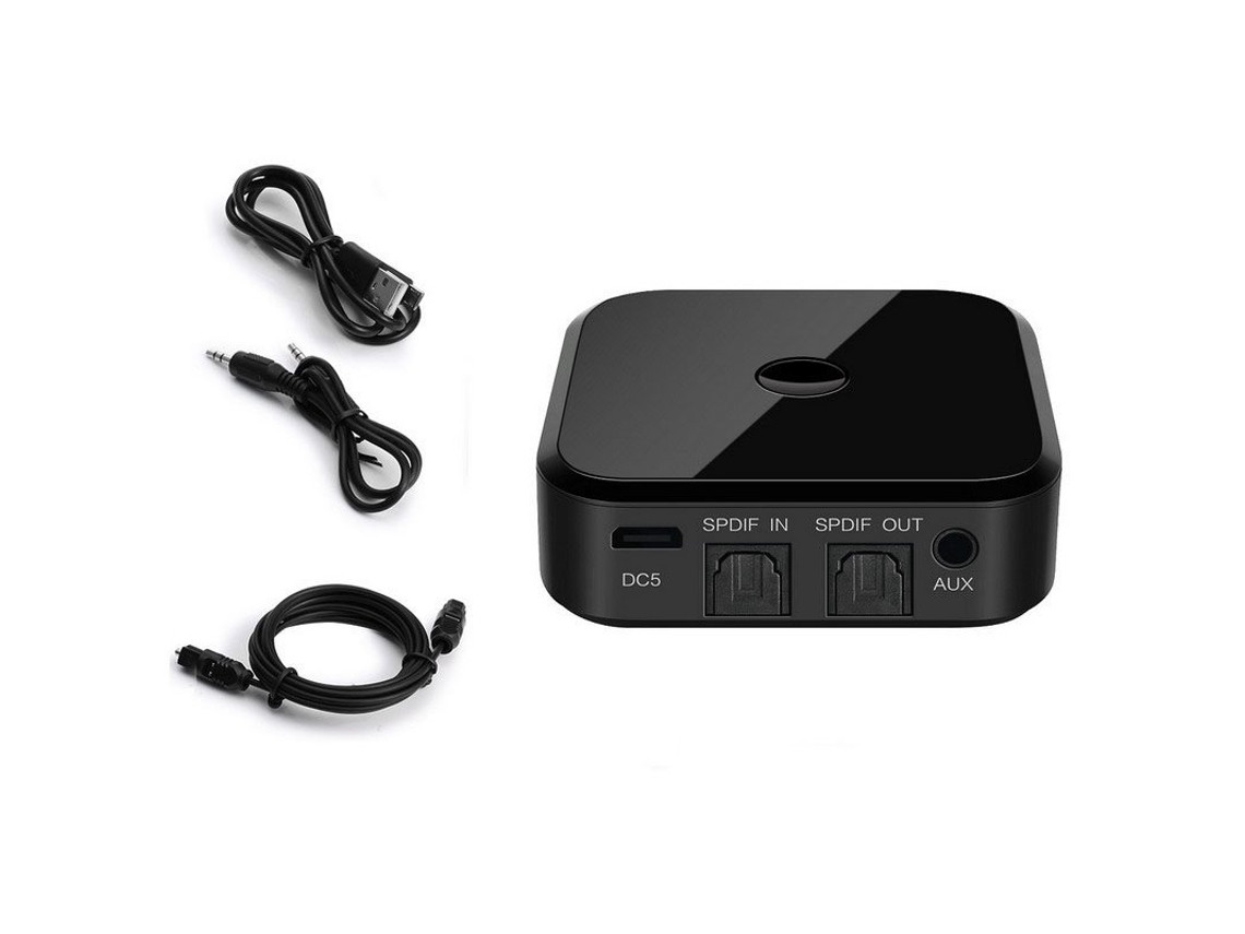 Adaptador de audio 2 en 1, inalámbrico por Bluetooth 5.0, receptor  transmisor de música HiFi recargable