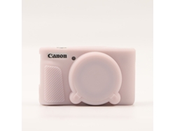 Funda de silicona para cámara Canon PowerShot SX740/SX730 HS con tapa de lente extraíble, rosa claro GERTIZ