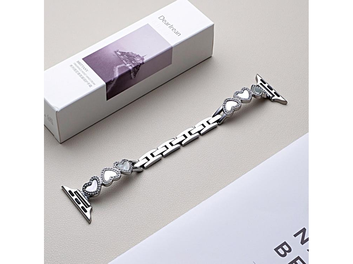 Correa para Apple Watch de 46/49/45/44 mm - Metal con forma de corazón
