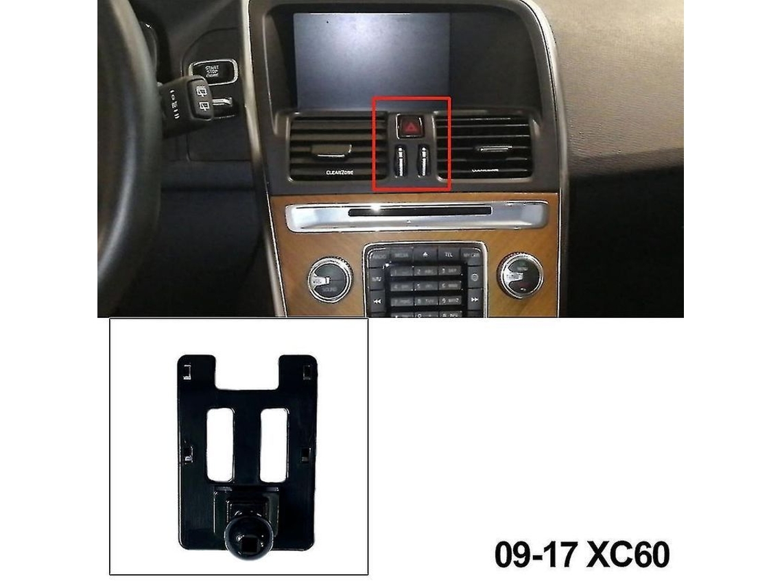 Soporte Para Teléfono De Coche Específicamente Para Volvo Xc40 Xc60 S90 V90 S60 V60 2018-2019 Y Xc60 2009-2017 - Plástico Negro