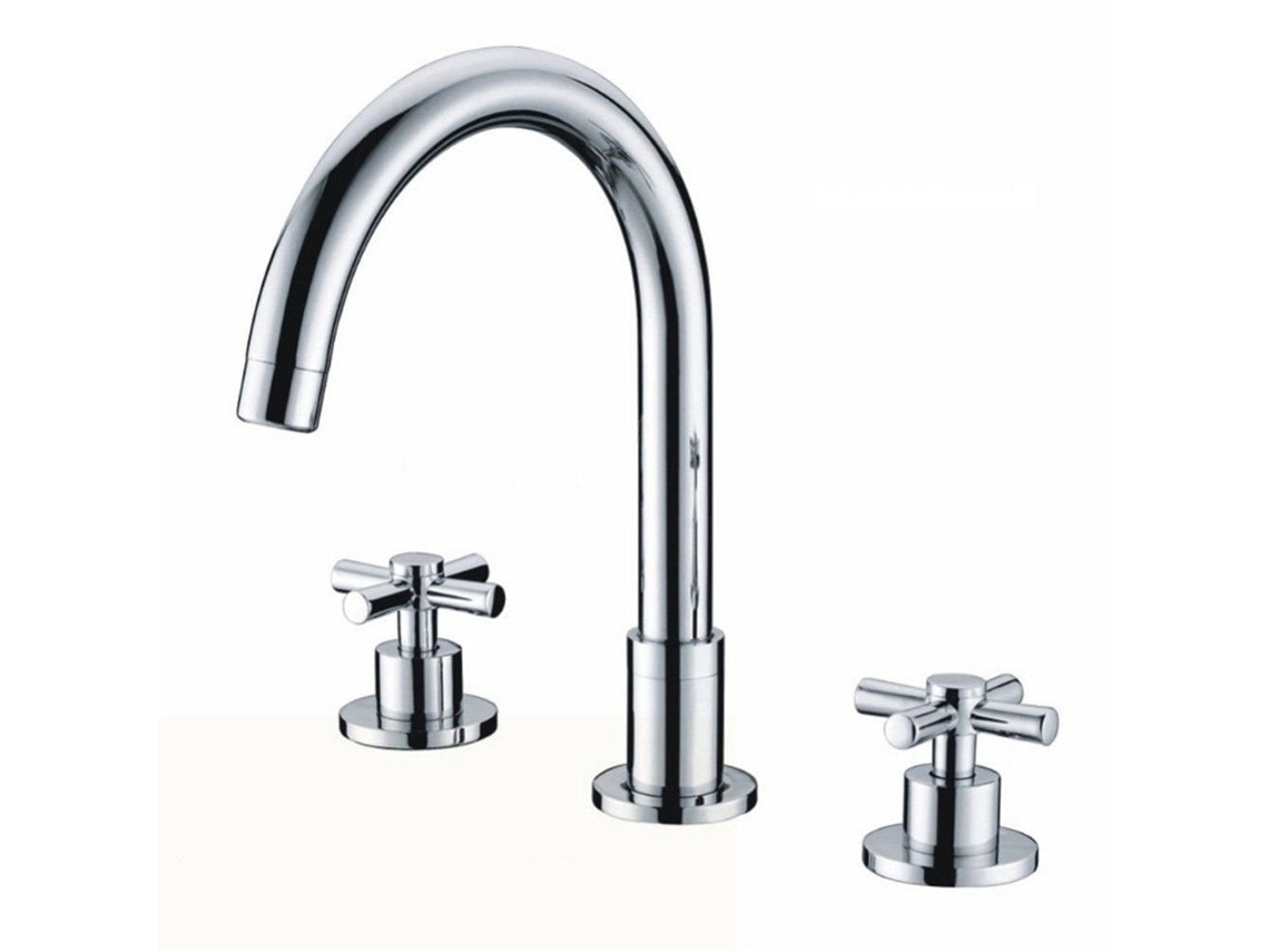Grifo De Pedestal Para Lavabo En Latón Cromado B0625-1, Colección Erymanthe