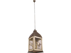 Lámpara de Techo FABRILAMP Califa (Transparente, Beige - E27 - Máx. 60W - Cristal - Metal)