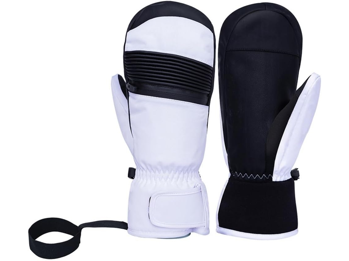 Traje De Esquí De Invierno Para Snowboard, Resistente Al Viento, Cálido E Impermeable Con Pantalla Táctil, Negro + Blanco.