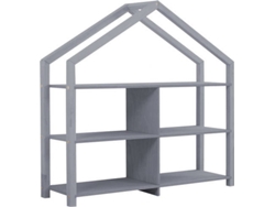 Estante BENLEMI Shelly (Gris - Aglomerado Abedul - 39x146x137 cm)