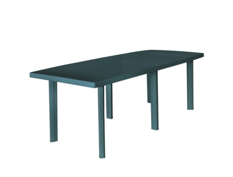 MAISON EXCLUSIVE Mesa de jardín de plástico verde 210x96x72 cm