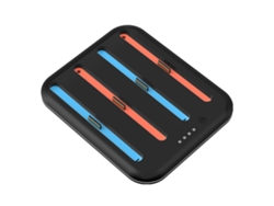 Estación de carga plana 4 en 1 para Joy-Con Switch 2, compatible con hasta 4 mandos, con indicadores LED y protección de seguridad, color negro. Aeuzwr