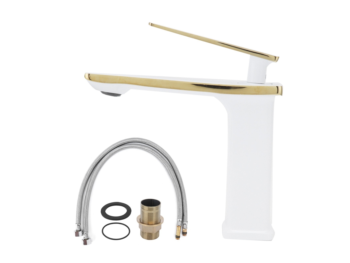Grifo de lavabo de cobre con mango largo para baño G9/16