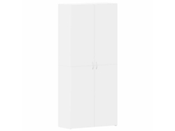 Zapatero blanco, madera procesada, MAISON EXCLUSIVE (80x35,5x180 cm)