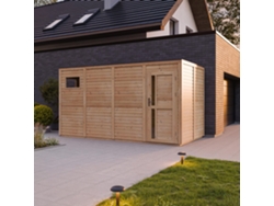 Caseta Jardin Exterior Madera 8,16 M² Caseta De Almacenamiento Con Paredes De 17 Mm Y Puertas De Panel De Madera Maciza Timbela M327f1