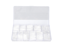 500 puntas de uñas postizas largas y transparentes, extensiones de uñas desechables