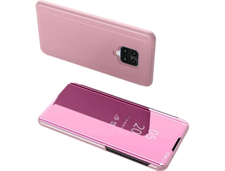 Carcasa Xiaomi Redmi Note 9 LMOBILE Clear View Rosa