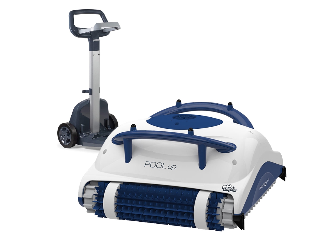 Fondo y paredes del robot de piscina eléctrico con carro pool up caddy  DOLPHIN