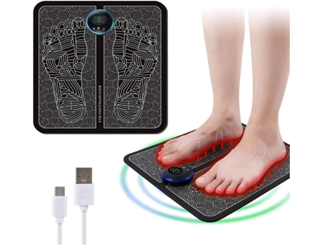 Estera de masaje de pulso en los pies - Recargable con pantalla de cristal líquido