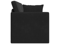 Sofá-cama De Piso Negro 213 X 70 X 77 Cm Terciopelo