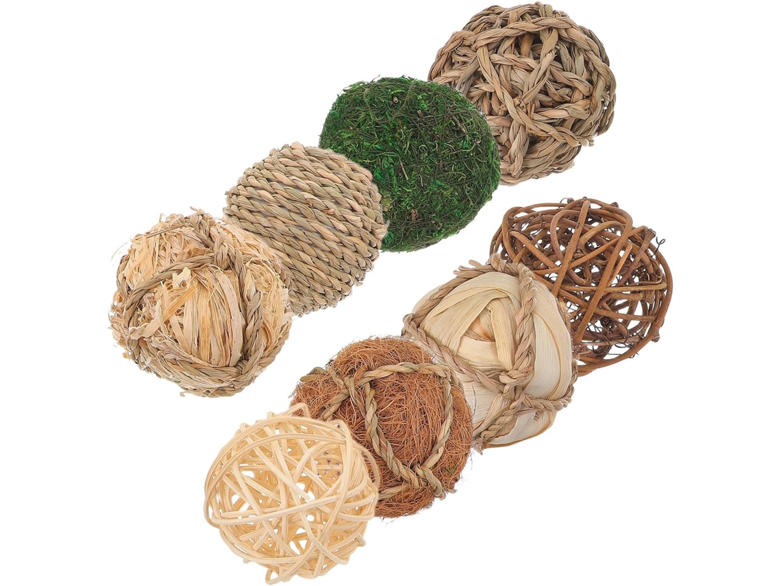 Bolas Decorativas Rústicas Hechas Hierba Natural Proyectos Manualidades Decoración Bodas Diseño Único Mano