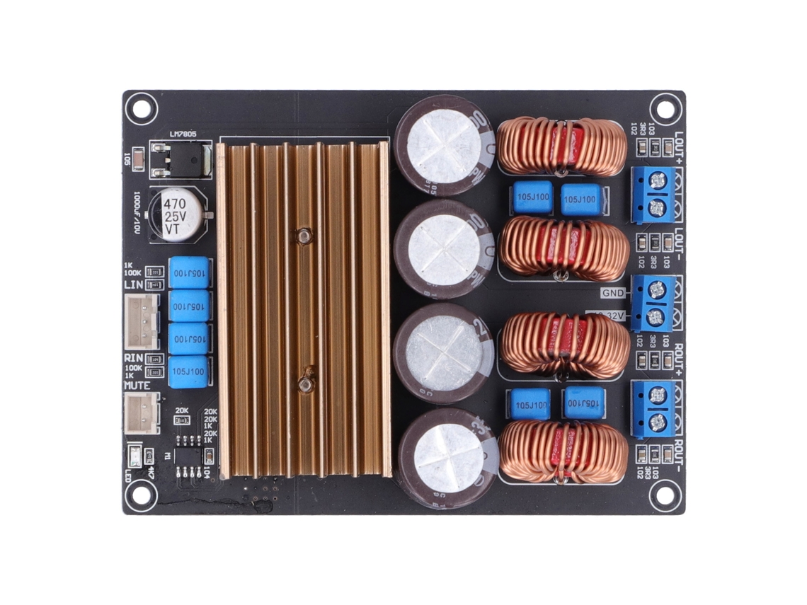 Placa Amplificador De Potencia Digital 2 Canales Módulo Potenciómetro Componente Electrónico Tpa3221
