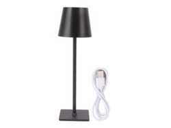 Lámpara De Mesa Led Sencilla Con Textura Metálica, 3 Modos De Color Ajustables, Control Táctil, Protección Ocular, Color Negro.