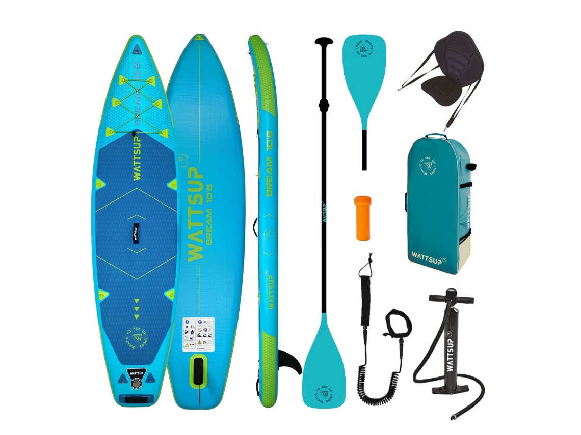 Sup Wattsup Bream 10'6 (combo kayak) 320x81x15cm (10'6''x32''x6'') - Dropstitch - Rígido y Robusto - 125 Kg