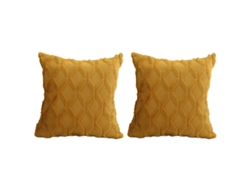 Juego De 2 Fundas De Almohada De Felpa Bohemia Lisas, 45,7 X 45,7 Cm