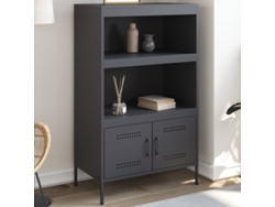 Aparador De Acero Gris Antracita 68x39x113 Cm