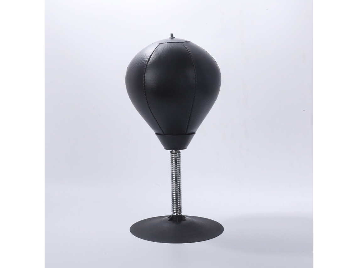 Saco de boxeo inflable de mesa con ventosa, pelota antiestrés CUICH (negro)