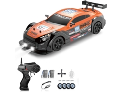 Coche De Drift 4wd A Escala 1/16, Control Remoto De Alta Velocidad De 2.4ghz Con Luz Led Y Pulverizador (sc16a06/naranja) Gertiz