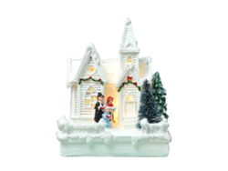 Ornamento De Pueblo Navideño Con Luces Led Y Figuras Casas De Pueblo Navideño Decoración Interior