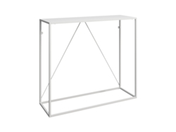 Mesa consola Austevoll para entrada acero 90x30x80cm - Blanco [EN.CASA]