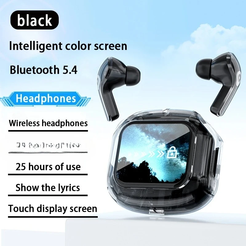 (Negro) Pantalla táctil inteligente Bluetooth inalámbrica que muestra las llamadas entrantes y controla la cámara.
