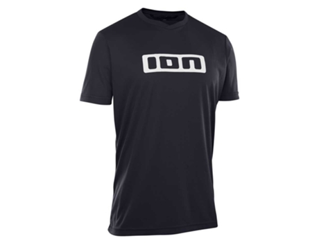 Jerseys ION Enduro Jersey Manga Curta Logo Preto M Homem