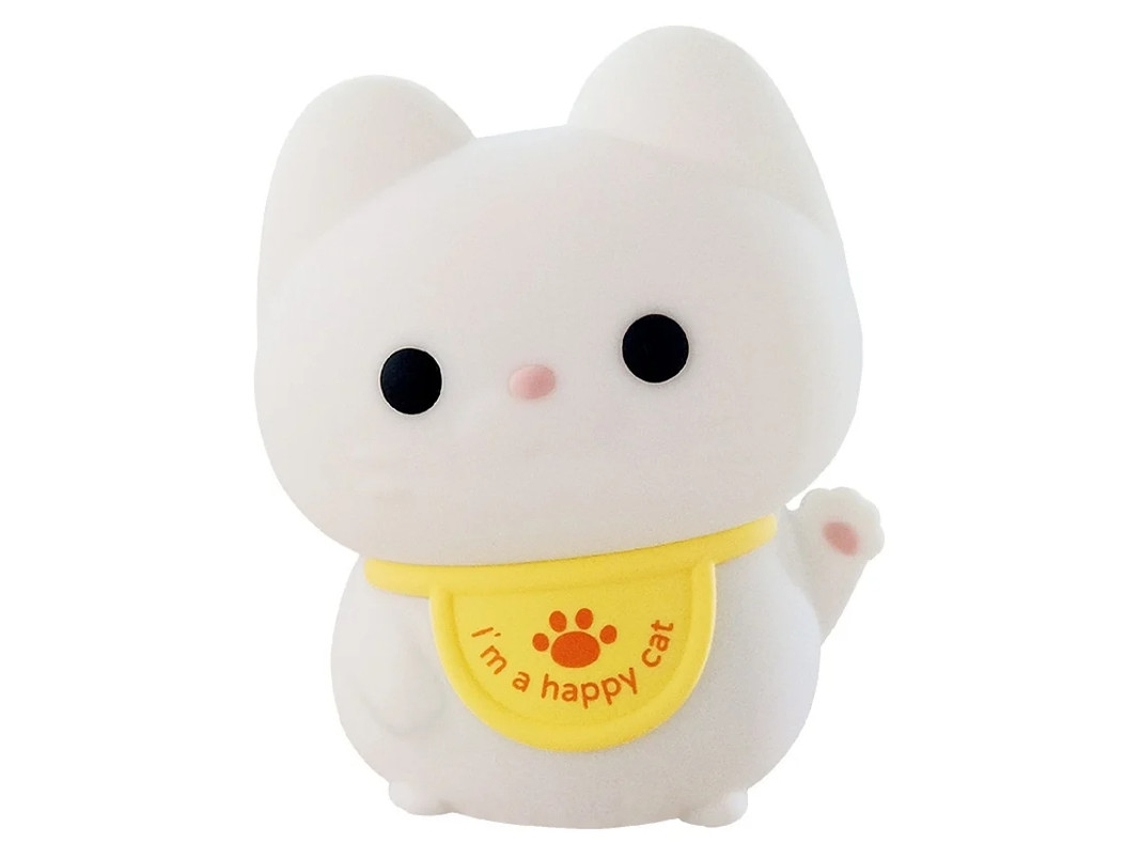 Lámpara Gato Linda Yizhood Silicona Led Recargable Blanco