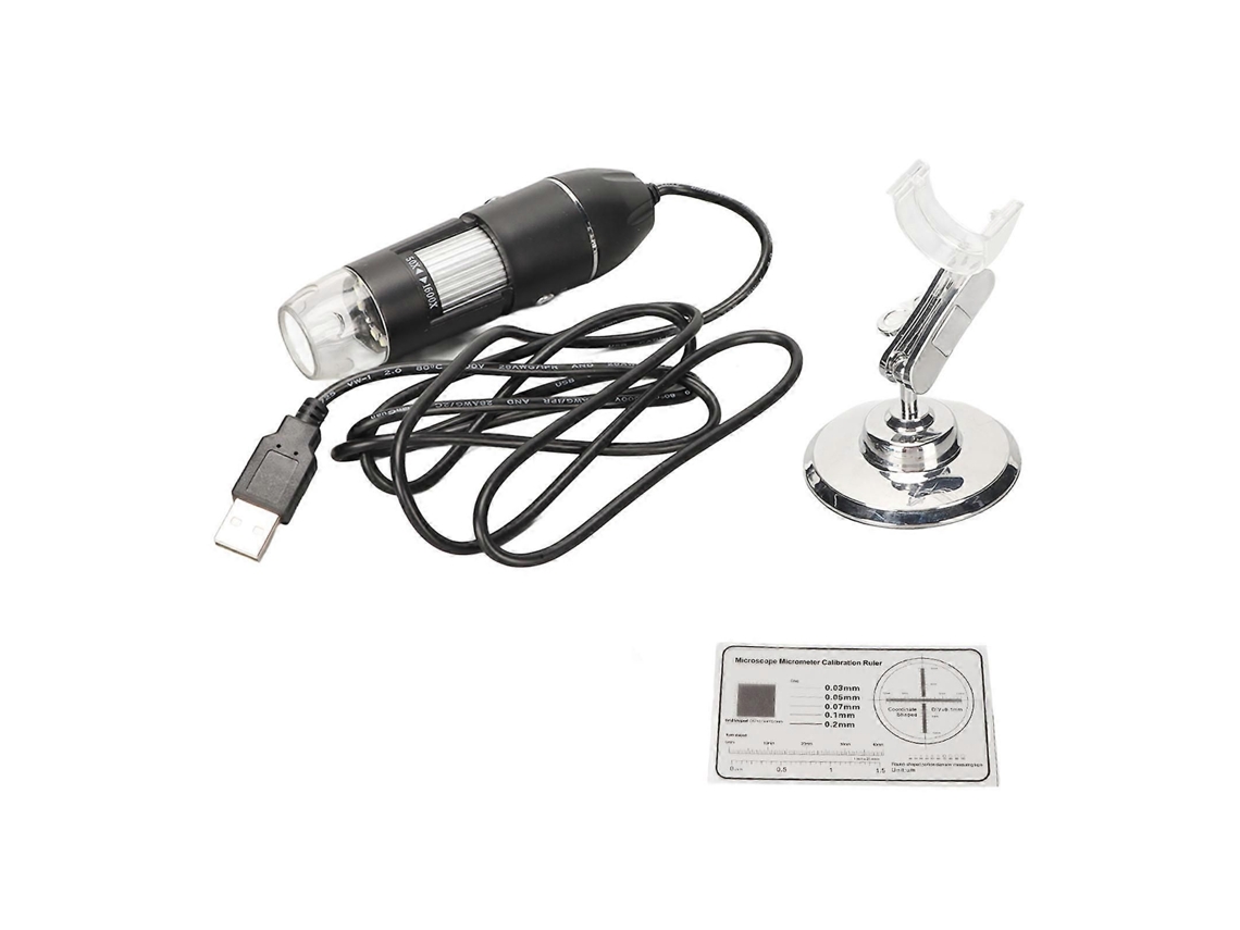 Microscopio digital portátil de bolsillo USB 50x–1600x con 8 LED para Windows