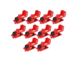 Dispositivo de bloqueo de disyuntor de plástico de ingeniería (10 piezas) para manijas de hasta 16,5 mm (Jeiibrzui)