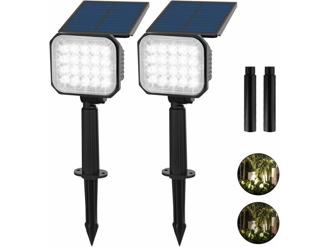 Iluminación solar para exteriores, 20 focos LED solares, iluminación para jardín, bombillas impermeables IP65*.