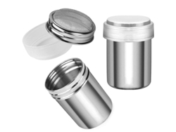 (2 Piezas) Contenedor De Polvo De Acero Inoxidable Con Tapa De Malla/caja De Azúcar En Polvo, Caja De Almacenamiento Ecológica De Especias Y Pimienta En Polvo
